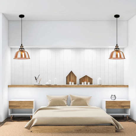 TKLD Pendant & Chandeliers Amber Glass Dome E27 Pendant Ceiling Light