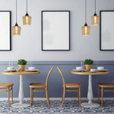 TKLD Pendant & Chandeliers Amber Glass Schoolhouse E27 Pendant Ceiling Light