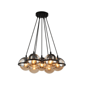 TKLD Pendant & Chandeliers Amber Globe Glasses Daisy Modern Ceiling Light 7xE27 Fittings - 40W