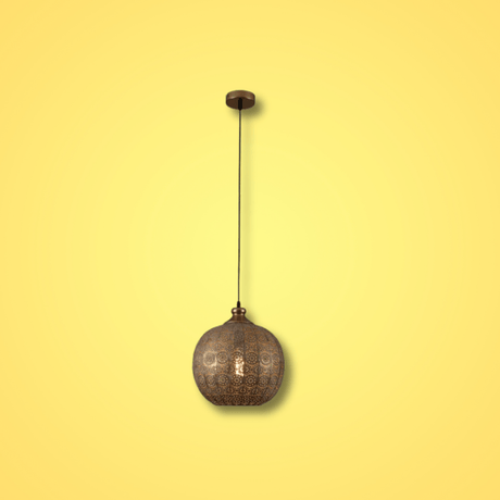 TKLD Pendant & Chandeliers Antique Brass Globe Moroccan Style E27 Pendant Ceiling Light