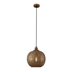TKLD Pendant & Chandeliers Antique Brass Globe Moroccan Style E27 Pendant Ceiling Light