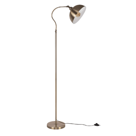 TKLD Table & Floor Lamps Antique Brass Metal Dome Shade Floor Lamp - 40W