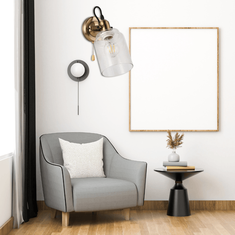 TKLD Pendant & Chandeliers Antique Clear Glass Max 60W Wall Lamp - E27