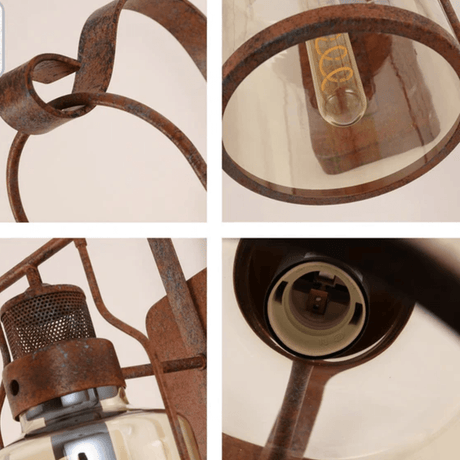 TKLD Wall & Sconce Lights Antique Industrial Rustic Wall Lantern Weathered Metal Frame