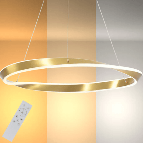 TKLD Pendant & Chandeliers Artistic Arc LED Pendant Full Bent Ring Ceiling Light - D450/D650