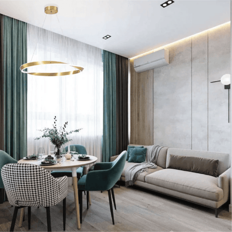 TKLD Pendant & Chandeliers Artistic Arc LED Pendant Full Bent Ring Ceiling Light - D450/D650