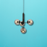 TKLD Pendant & Chandeliers Atom Model Smoky Globe Glass Metal Body E27 Ceiling Pendant Light