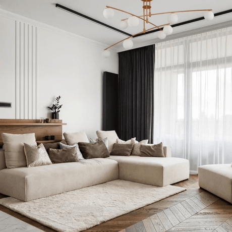 TKLD Pendant & Chandeliers Balanced Palm Opal 9 Globes and Gold Body Modern Chandelier Ceiling Light - 3W