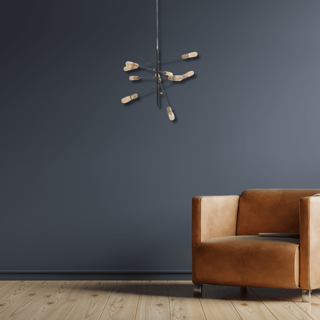 TKLD Pendant & Chandeliers Black and Gold Sputnik Rod Modern E27 Pendant Chandelier Ceiling Light  - 10 Lamps