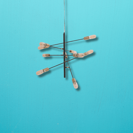 TKLD Pendant & Chandeliers Black and Gold Sputnik Rod Modern E27 Pendant Chandelier Ceiling Light  - 10 Lamps