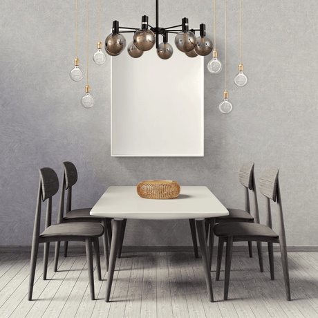 TKLD Pendant & Chandeliers Black and Smoky 8 Lamps Chandelier Ceiling Light - 3W