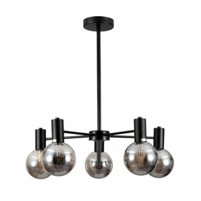 TKLD Pendant & Chandeliers Black And Smoky G9 Fitting 5 Lamps Chandelier Ceiling Light - 5W