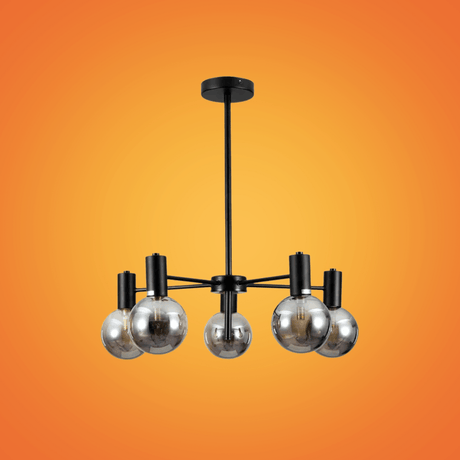 TKLD Pendant & Chandeliers Black And Smoky G9 Fitting 5 Lamps Chandelier Ceiling Light - 5W