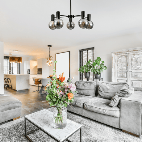 TKLD Pendant & Chandeliers Black And Smoky G9 Fitting 5 Lamps Chandelier Ceiling Light - 5W