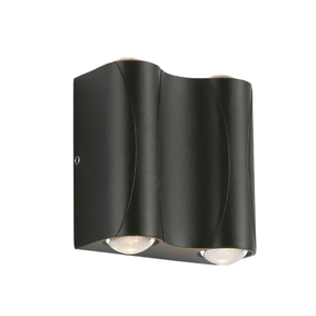 TKLD Wall & Sconce Lights Black Corrugated Up Down Outdoor Modern LED Wall Light - 4 X 1W