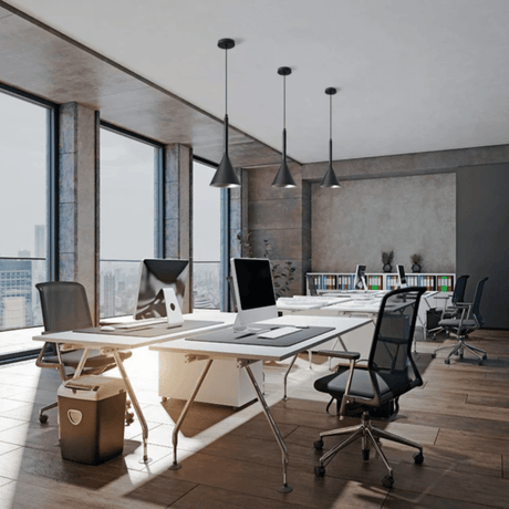 TKLD Pendant & Chandeliers Black Funnel Nordic Modern Metal E27 Ceiling Pendant Light
