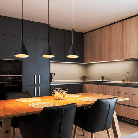 TKLD Pendant & Chandeliers Black Funnel Nordic Modern Metal E27 Ceiling Pendant Light
