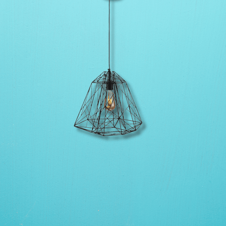 TKLD Pendant & Chandeliers Black Geometric Wireframe Pendant Ceiling Light