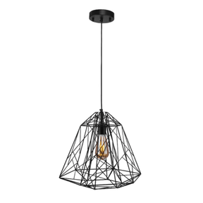 TKLD Pendant & Chandeliers Black Geometric Wireframe Pendant Ceiling Light