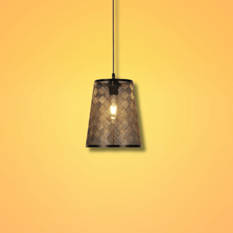 TKLD Pendant & Chandeliers Black & Gold Metal Frustum  E27 Pendant Ceiling Light