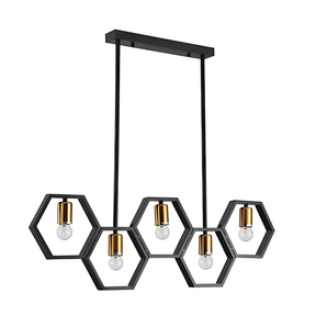 TKLD Pendant & Chandeliers Black Honeycomb Island Chandelier Ceiling Light - 40W