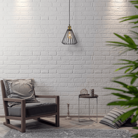 TKLD Pendant & Chandeliers Black Metal Caged Funnel E27 Pendant Ceiling Light