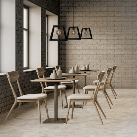 TKLD Pendant & Chandeliers Black Metal Cuboid Caged E27 Pendant Ceiling Light