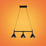 TKLD Pendant & Chandeliers Black Metal Funnel Pipe Island 3xE27 Ceiling Chandelier Light - 40W
