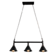 TKLD Pendant & Chandeliers Black Metal Funnel Pipe Island Ceiling E27 Chandelier Light