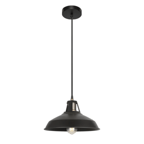TKLD Pendant & Chandeliers Black Metal Step E27 Pendant Ceiling Light