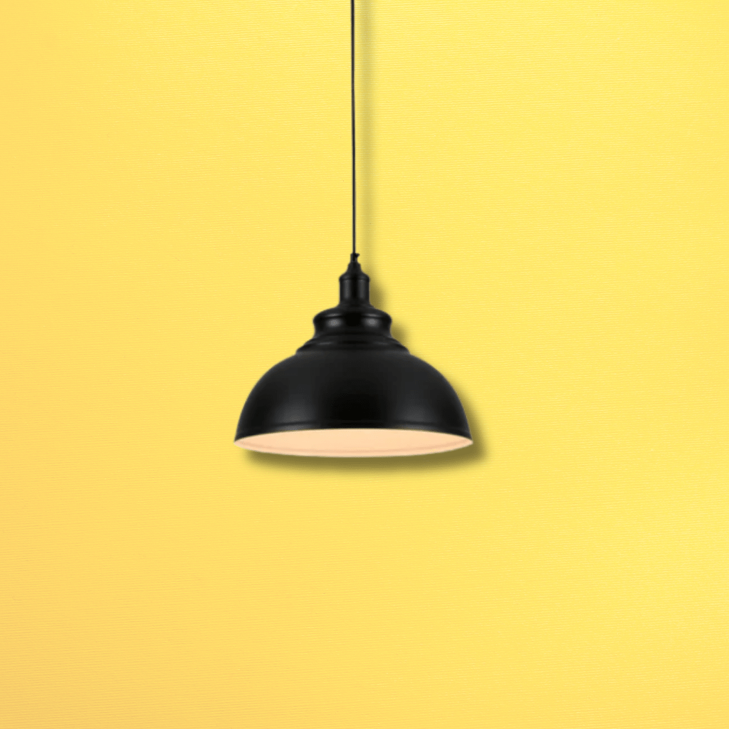 TKLD Pendant & Chandeliers Black or Antique Brass Dome Industrial Large Metal E27 Ceiling Pendant Light