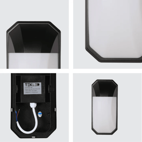 TKLD Pendant & Chandeliers Black Plastic LED Wall Light - 24W
