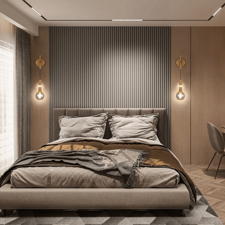TKLD Pendant & Chandeliers Bronze 39312B-B Smoke Glass 1xG9+LED Wall Light - 3000K
