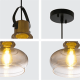 TKLD Pendant & Chandeliers Bronze Gradient Glass Dome E27 Pendant Ceiling Light