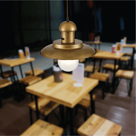 TKLD Pendant & Chandeliers Bronze Metal Opal Step Pear Glass E14 Pendant Ceiling Light