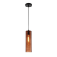 TKLD Pendant & Chandeliers Brown Reeded Cylinder Glass E27 Pendant Light Fitting