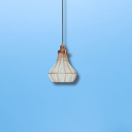 TKLD Pendant & Chandeliers Caged Copper Metal Clear Glass Schoolhouse E27 Pendant Ceiling Light