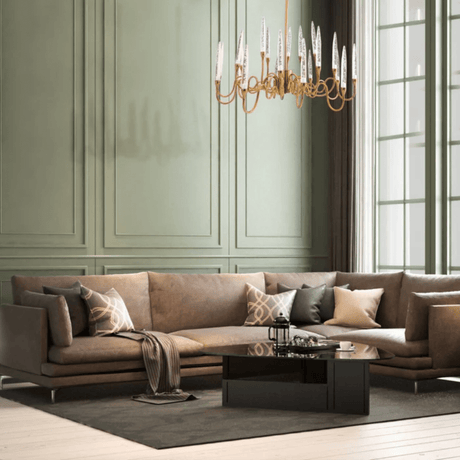 TKLD Pendant & Chandeliers Candle French Mediterranean Tiered Gold Finishing Round Chandelier Ceiling Light - 20W