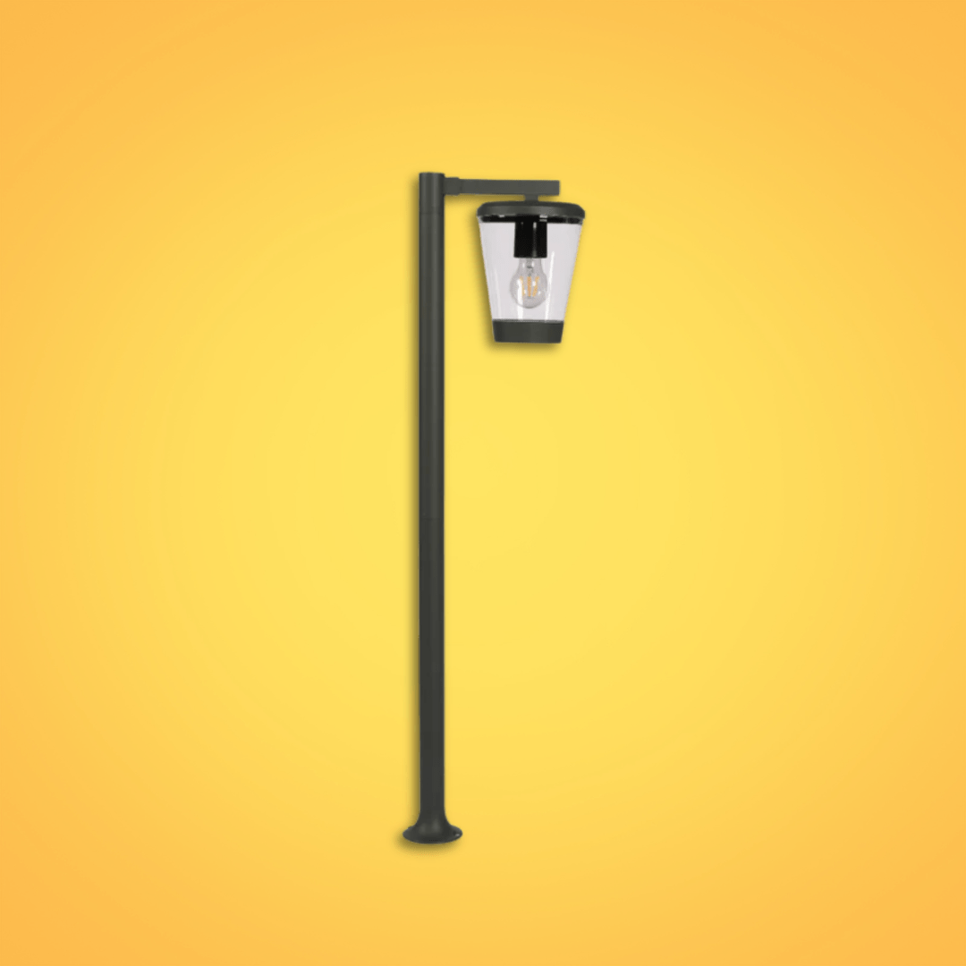 TKLD Outdoor Lighting Cavado Dark Grey Outdoor Pathway Bollard Lawn Light - 40W