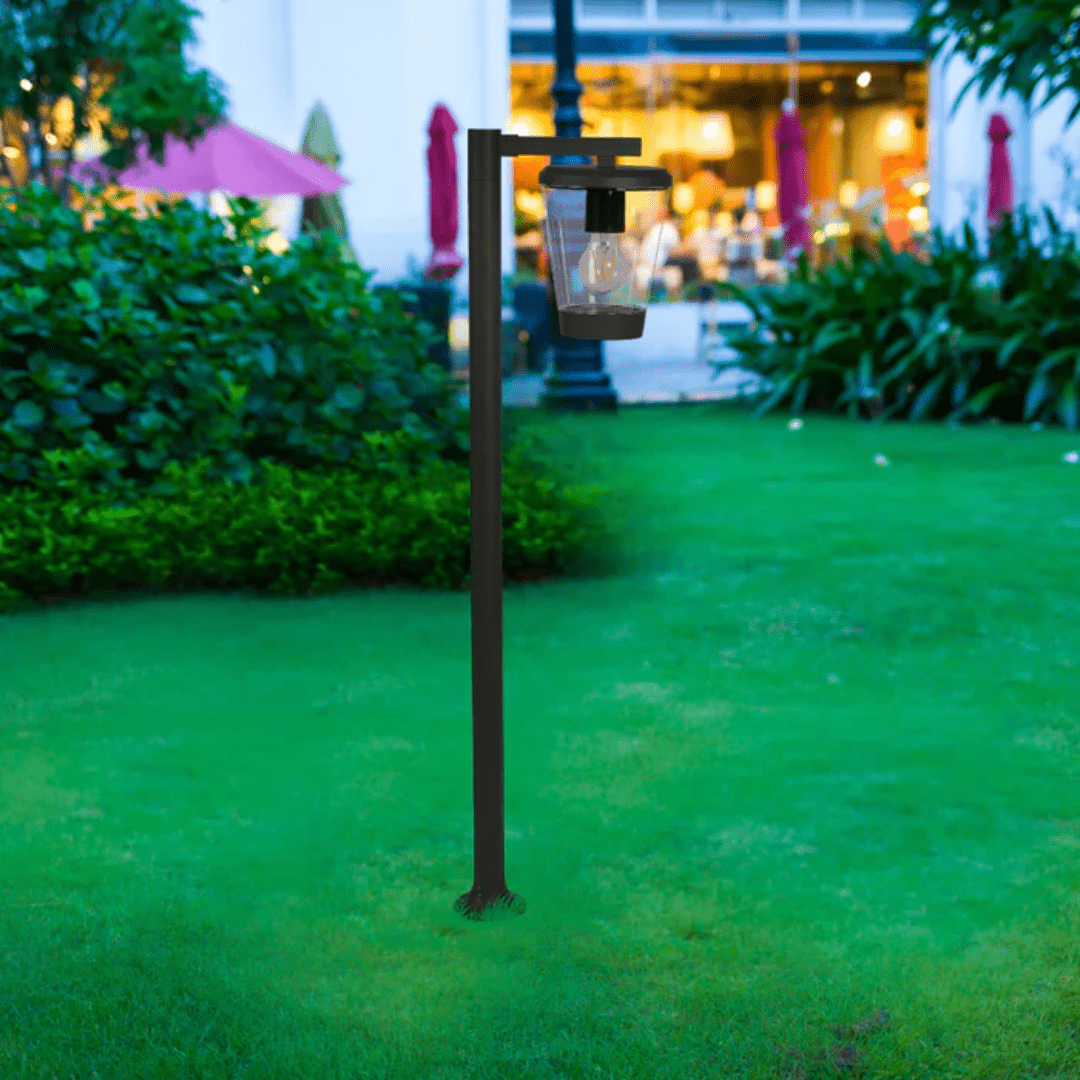 TKLD Outdoor Lighting Cavado Dark Grey Outdoor Pathway Bollard Lawn Light - 40W