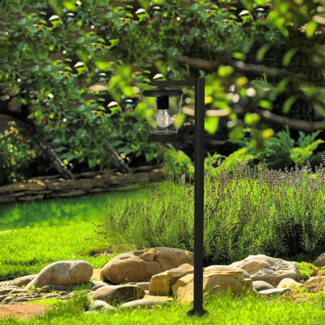 TKLD Outdoor Lighting Cavado Dark Grey Outdoor Pathway Bollard Lawn Light - 40W