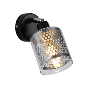 TKLD Wall & Sconce Lights Chrome Honeycomb Shade 1 Lamp Black Body Semi Flush E14 Ceiling and Wall Light