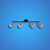 TKLD Wall & Sconce Lights Chrome Honeycomb Shade 4 Lamp Black Body Semi Flush E14 Ceiling and Wall Light