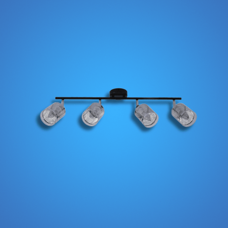 TKLD Wall & Sconce Lights Chrome Honeycomb Shade 4 Lamp Black Body Semi Flush E14 Ceiling and Wall Light