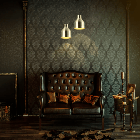 TKLD Pendant & Chandeliers Contemporary Dome-Topped Cylinder Pendant Light -  Copper/Brass/Dark Pewter