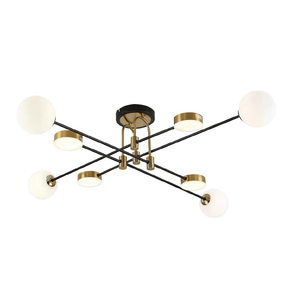 TKLD Pendant & Chandeliers Contemporary Hybrid Sputnik 20W Built-in LED and 4xG9 Opal Globes Chandelier