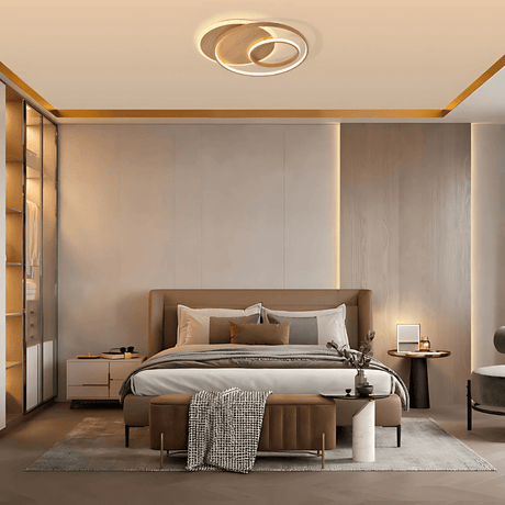 TKLD Ceiling Lights Contemporary Nordic Scandinavian Flush LED Circles Ceiling Light with Remote Control - 34W