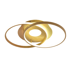 TKLD Ceiling Lights Contemporary Nordic Scandinavian Flush LED Circles Wood Finishing Ceiling Light with Remote Control - 34W