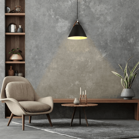 TKLD Pendant & Chandeliers Cosme Nordic Black Metal Funnel Pendant Ceiling Light - D270mm/D355mm