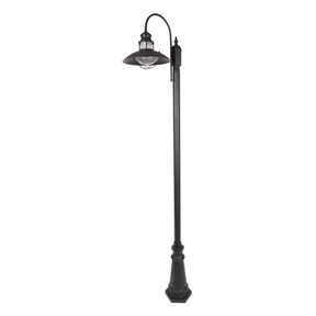TKLD Pendant & Chandeliers Cottage Style Matt Black Clear Glass E27 Sunflower Post Top Lamp - 60W